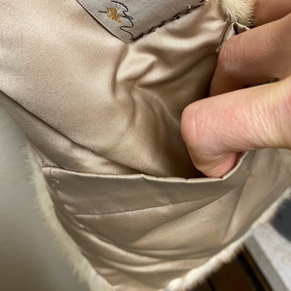 Genuine Cream Vintage Fur Stole/Shawl/Wrap S/M - Picture 7 of 10